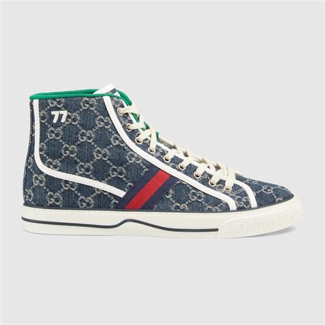 gucci sneakers heren blauw|denim gucci sneakers.